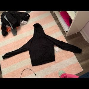 NWT SO black velvet soft pullover hoodie